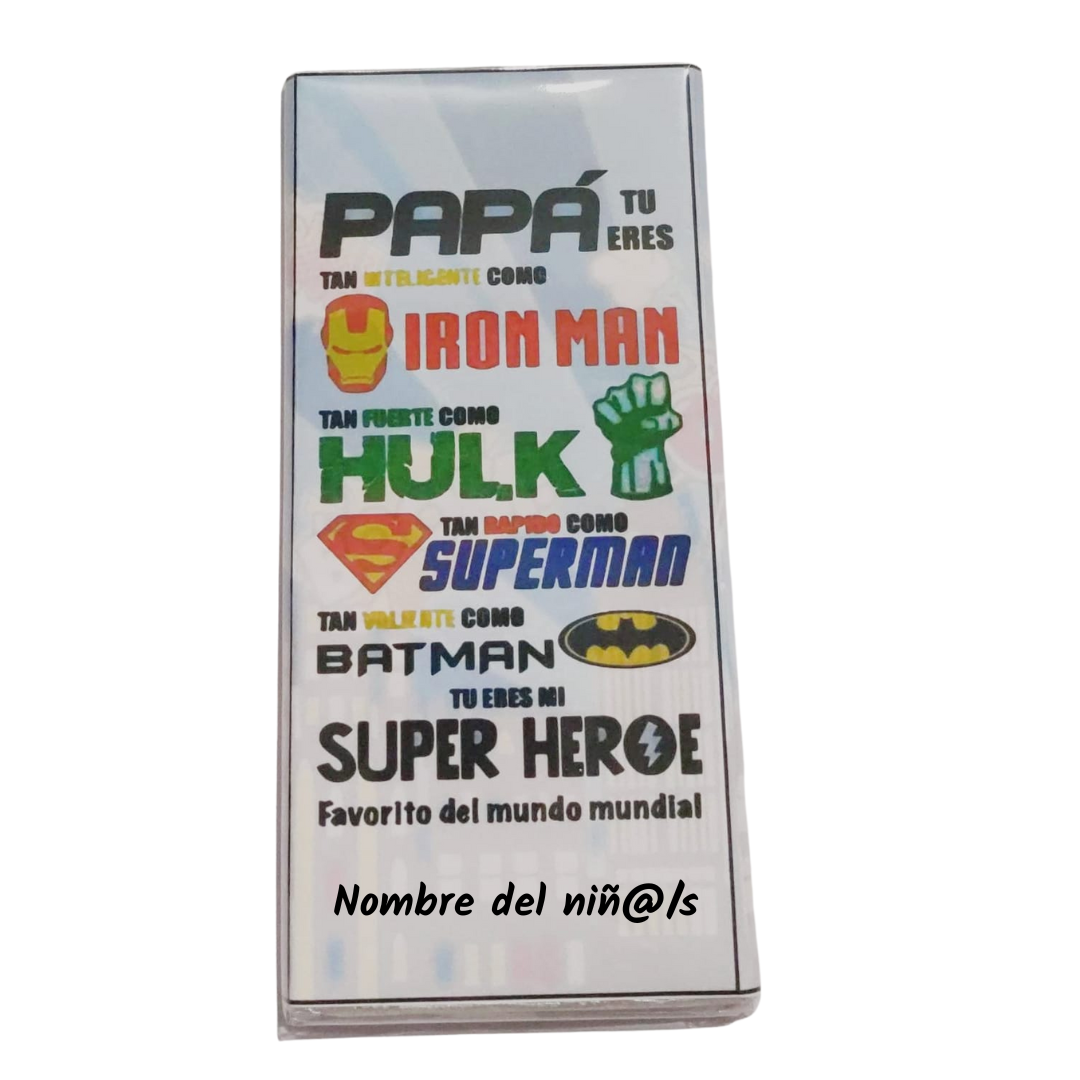 Tableta chocolate "Papa Superhéroe"