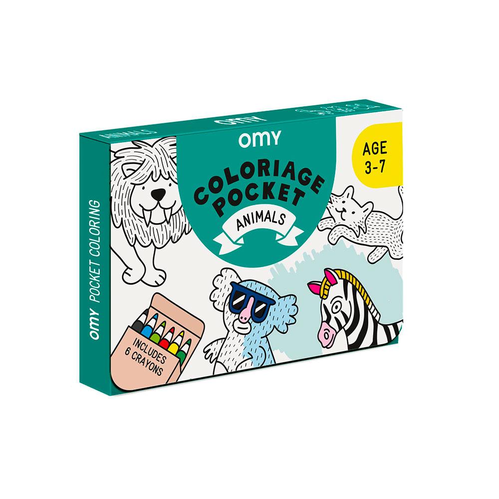 Pocket OMY Animals para Colorear + 6 Lápices Color OMY